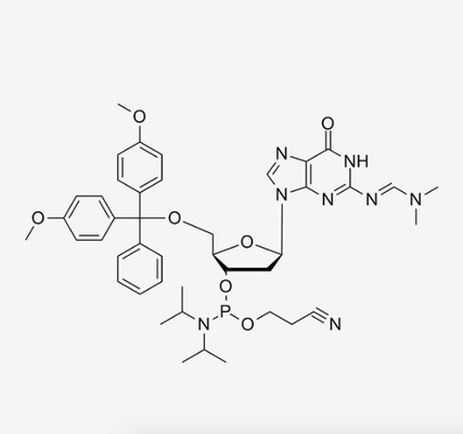 DMF -DGは5'ヌクレオチドを- O  N2DMF 2' Deoxyguanosine 3' -セリウムホスホラミダイト CAS 330628-04-1変更した