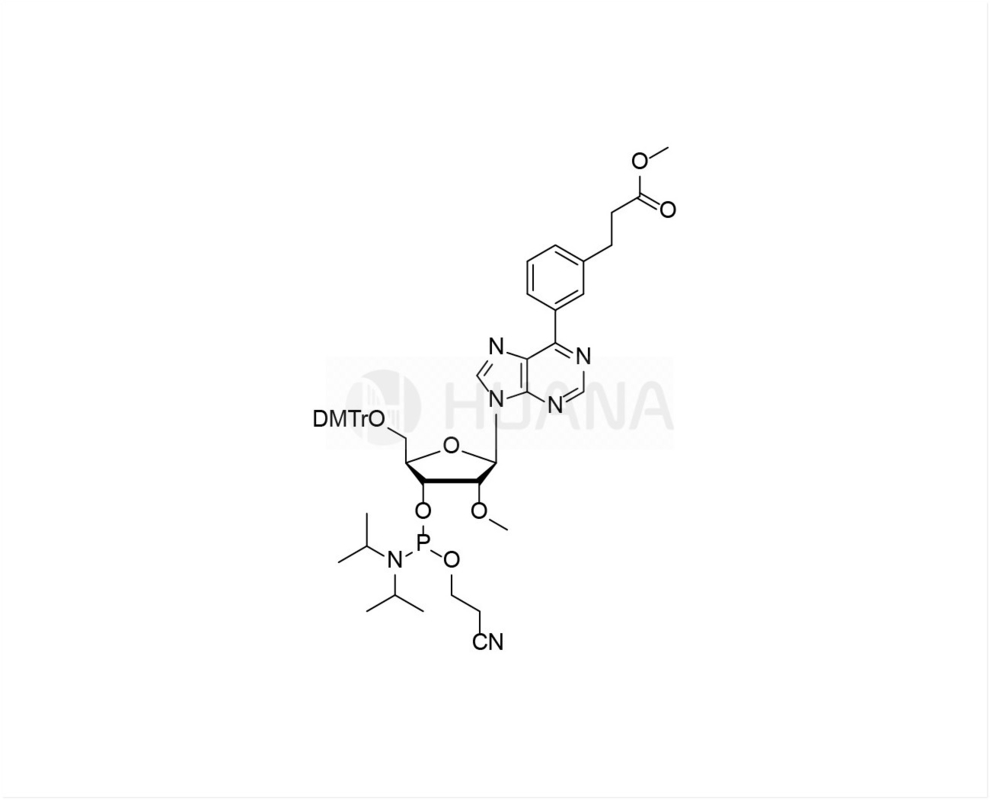 DMTr-2'-O-Me-6-Deamino-6- ((m-ベンゼンプロパノ酸メチルエステル) -rA-3'-CE-フォスフォラミジート