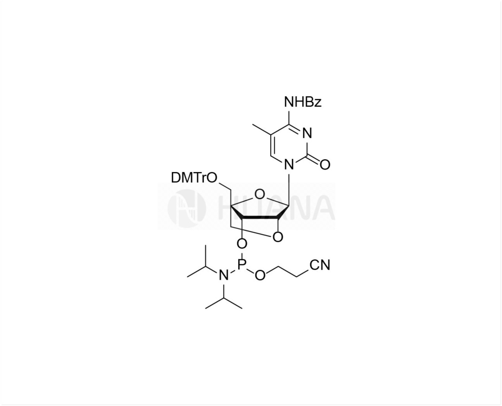 DMTr-2'-O-4'-C-Locked-5-Me-rC ((Bz)-3'-CE-フォスフォラミジート