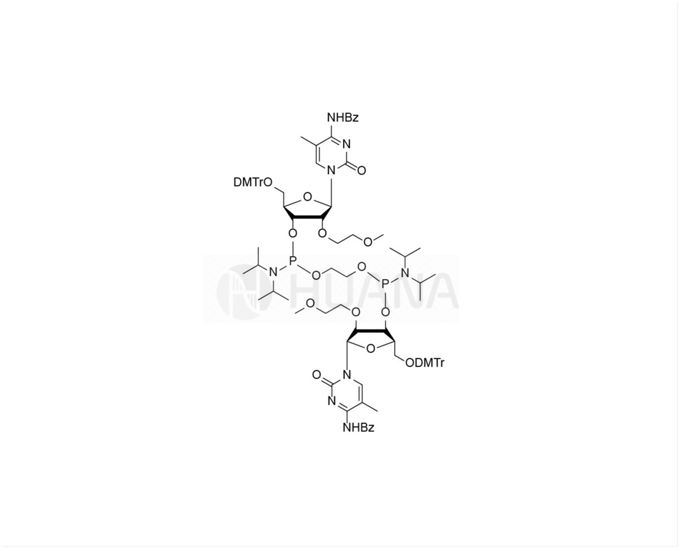 エタン-1,2-ディ(5'-O-DMTr-2'-O-MOE-5-Me-rC(Bz)-3'-オキシ) ビス (diisopropylphosphoramidite)